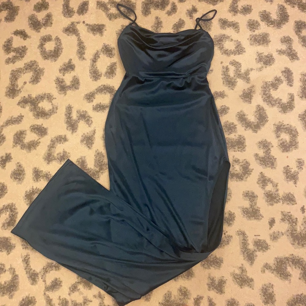 Teal prom/ wedding guest dress